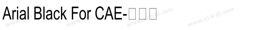 Arial Black For CAE字体转换